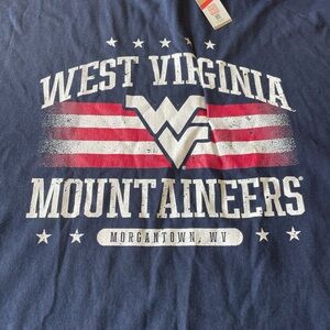 NWT West Virginia Blue and White Mountaineers Short Sleeve Tee